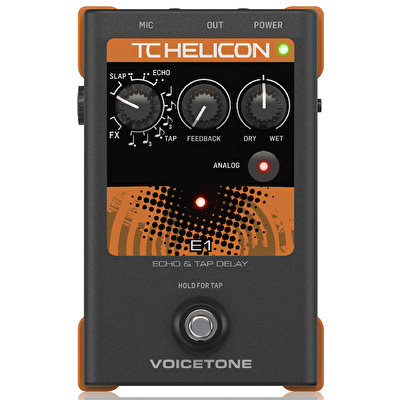 TC Helicon VOICETONE E1 Tek Butonlu Stompbox Vokal Echo Efektleri Pedalı